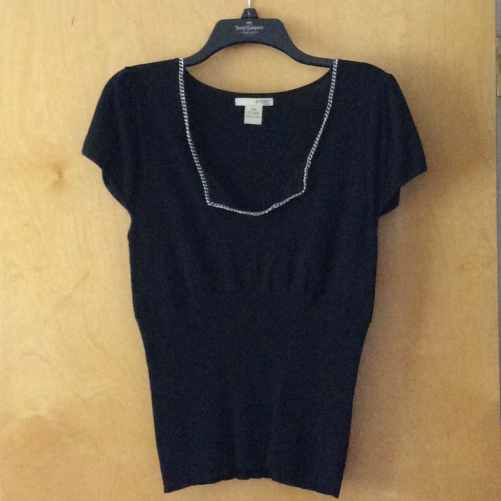 Black knit top
